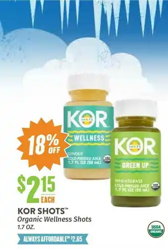Natural Grocers Kor Shots™ Organic Wellness Shots 1.7 Oz. offer