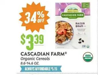 Natural Grocers Cascadian Farm® Organic Cereals 8.6-14.5 Oz. offer