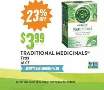 Natural Grocers Traditional Medicinals® Teas 16 CT offer
