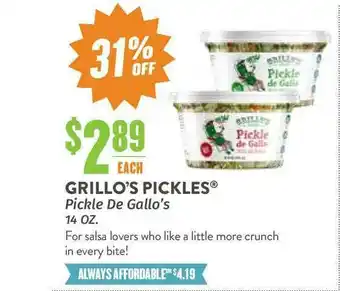 Grillo's Pickles® Pickle De Gallo's 14 Oz.