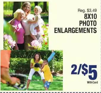 Kinney Drugs 8x10 Photo Enlargements offer