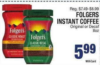 Kinney Drugs Folgers Instant Coffee offer
