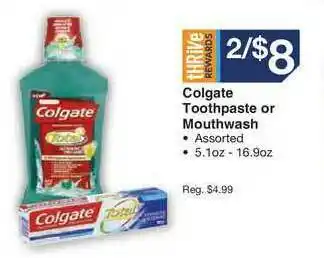 Kinney Drugs Colgate Toothpaste Or Mouthwash offer