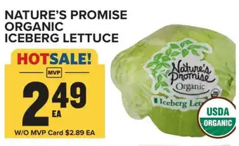 Food Lion NATURE'S PROMISE ORGANIC ICEBERG LETTUCE offer