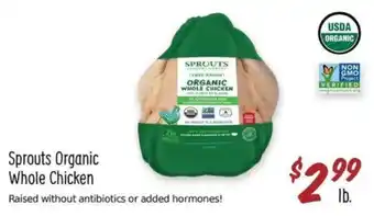 Sprouts Farmers Market Sprouts Organic Whole Chicken offer