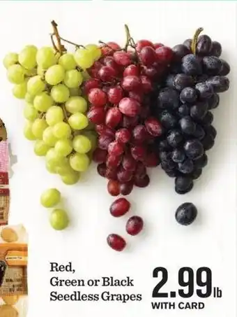Mariano's Red, Green or Black Seedless Grapes offer