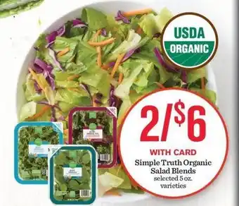 Mariano's Simple Truth Organic Salad Blends offer