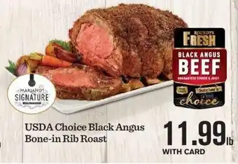 Mariano's USDA Choice Black Angus Bone-in Rib Roast offer
