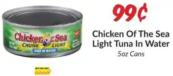 Woodman's Chicken Of The Sea Light Tuna In Water 5oz Cans offer