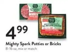 Fresh Thyme Mighty Spark Patties or Bricks offer