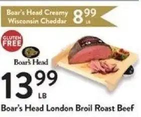 Fresh Thyme Boar's Head London Broil Roast Beef offer
