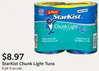 Fareway StarKist Chunk Light Tuna 8 pk 5 oz can offer