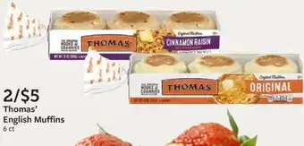 Fareway Thomas' English Muffins 6 ct offer