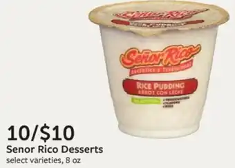Fareway Senor Rico Desserts select varieties, 8 oz offer