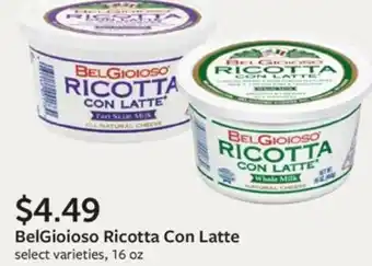 Fareway BelGioioso Ricotta Con Latte select varieties, 16 oz offer