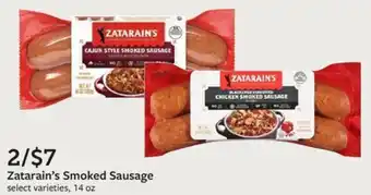 Fareway Zatarain's Smoked Sausage select varieties, 14 oz offer