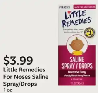 Fareway Little Remedies For Noses Saline Spray/Drops offer