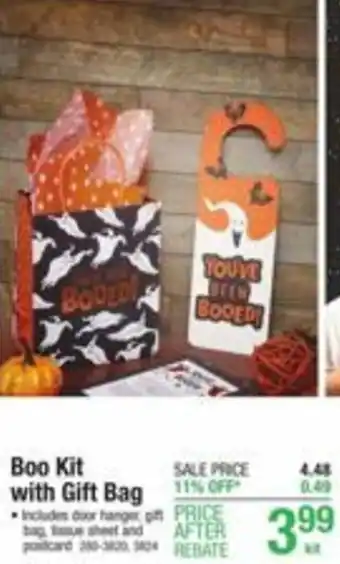 Menards Boo Kit With Gift Bag offer