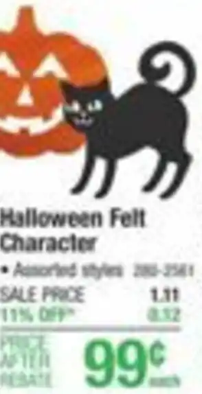 Menards Halloween Fell Character offer