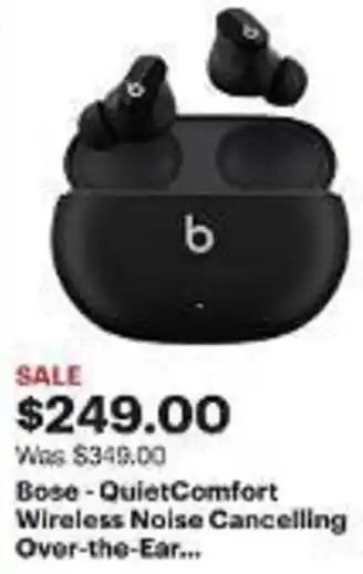 Best Buy Bose-QuietComfort Wireless Noise Cancelling Over-the-Ear... offer