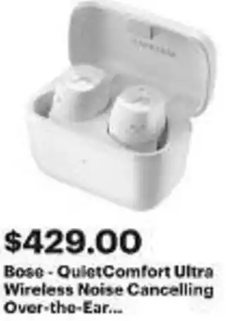 Best Buy Bose-QuietComfort Ultra Wireless Noise Cancelling Over-the-Ear... offer