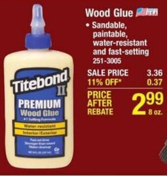 Menards Wood Glue offer