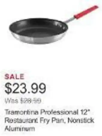 Costco Tramontina Professional 12" Restaurant Fry Pan, Nonstick Aluminum offer