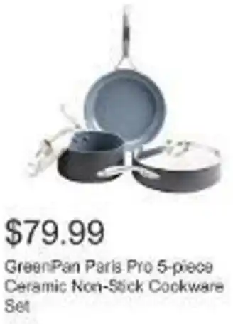 Costco GreenPan Paris Pro 5-piece Ceramic Non-Stick Cookware Set offer
