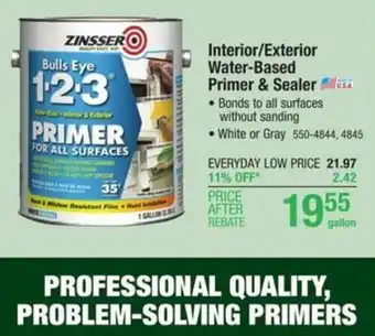Menards Interior/Exterior Water-based Primer & Sealer offer