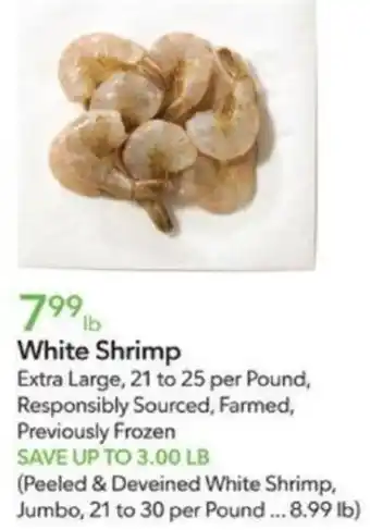 Publix White Shrimp offer