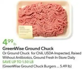 Publix GreenWise Ground Chuck offer