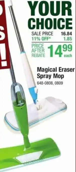 Menards Magical Eraser Spray Mop offer
