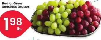 Albertsons Red or Green Seedless Grapes offer