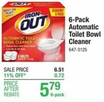Menards 6-Pack Automatic Toilet Bowl Cleaner offer