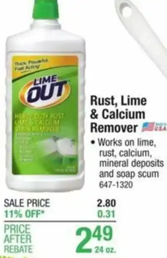Menards Rust, Lime & Calcium Remover offer