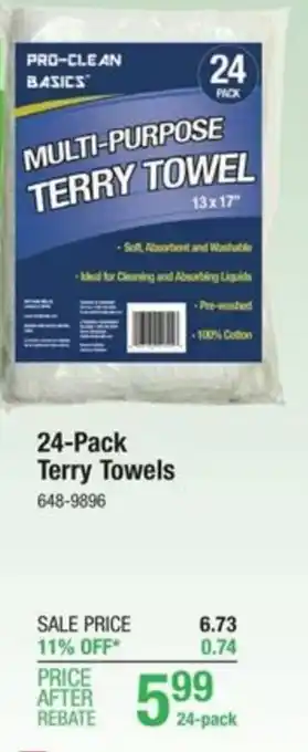 Menards 24-Pack Terry Towels offer