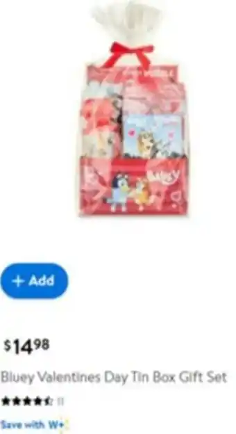 Walmart Bluey Valentines Day Tin Box Gift Set offer