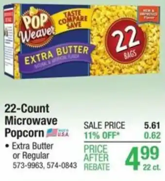 Menards 22-Count Microwave Popcorn offer