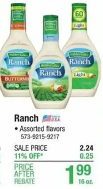 Menards Ranch Assorted Flavors offer
