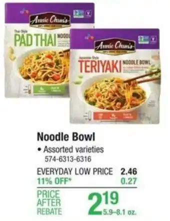 Menards Noodle Bowl offer