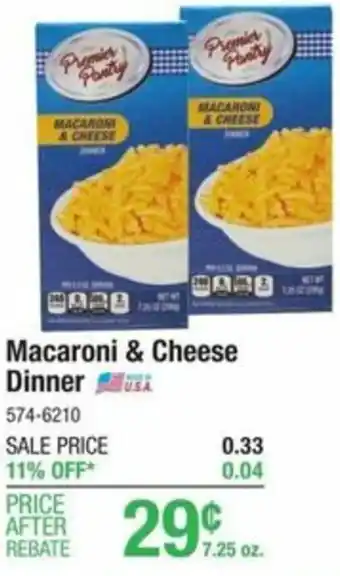 Menards Macaroni & Cheese Dinner offer