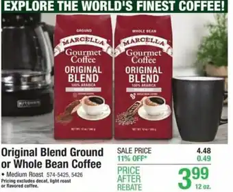Menards Original Blend Ground Or Whole Bean Coffee offer