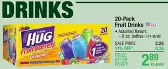Menards 20-Pack Fruit Drinks offer