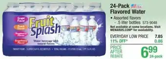 Menards 24-Pack Flavored Water offer