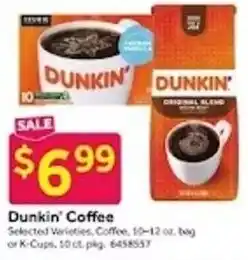 Stop&Shop Dunkin Coffee offer