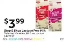 Stop&Shop Stop & Shop Lactose Free Milk offer