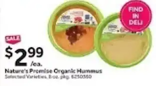 Stop&Shop Nature's Promise Organic Hummus offer