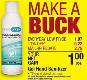 Menards Net Gain Gel Hand Sanitizer offer