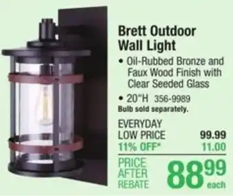 Menards Brett Outdoor Wall Light offer