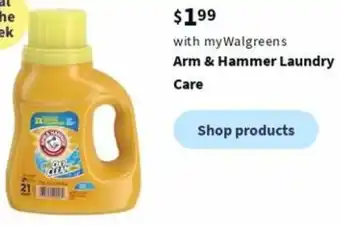 Walgreens Arm & Hammer Laundry Care offer